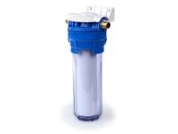 Бытовой магистральный фильтр Гейзер 1П 3/4" для холодной воды прозрачный